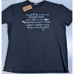 Stand-Up for Science Graphic T-Shirt Very Black XXXL Stretch 8 Billion Trees NWT